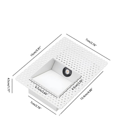 Motion Sensor LED Recessed Wall Sconce for Hallway Bedroom Living Room Indoor Aluminum 8 in Modern Step Light Fixture Automatic Nightlight H