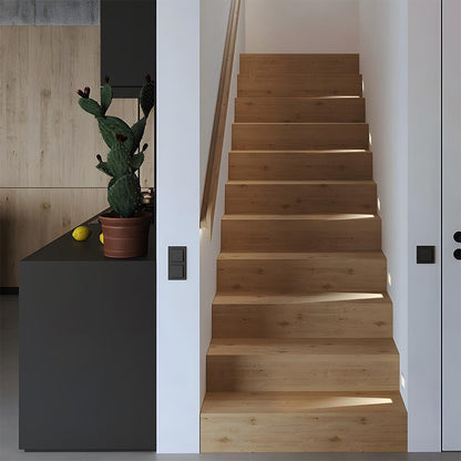 Applique LED encastrable pour escaliers et couloirs avec détecteur de mouvement – Veilleuse automatique extra-plate, 3W, boîtier en aluminium, faisceau 110° – Choo
