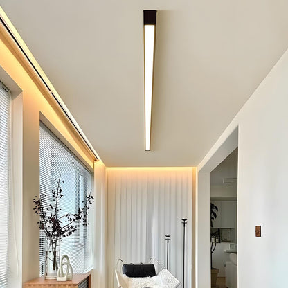 Dimmable LED Flush Mount Light Bar – Aluminum Low-Profile Strip Ceiling Fixture for Kitchen, Hallway, Bedroom – Remote Adjustable Color Temp