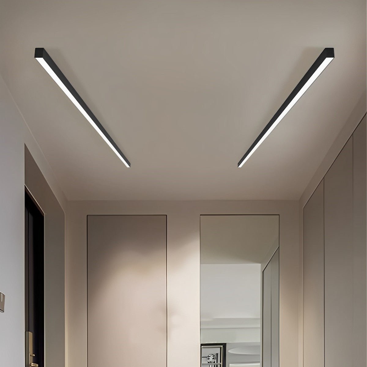 Dimmable LED Flush Mount Light Bar – Aluminum Low-Profile Strip Ceiling Fixture for Kitchen, Hallway, Bedroom – Remote Adjustable Color Temp