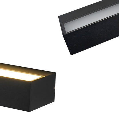 LED Exterior Sconce Fixture 8-32 Inch Hardwired IP65 Waterproof Black Aluminum for Porch Patio Garage Courtyard Stairway Hallway