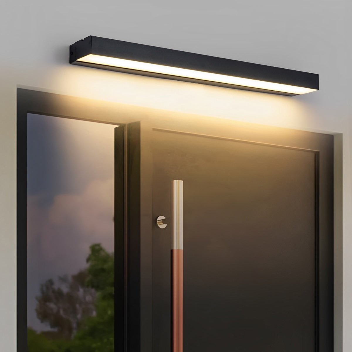 LED Exterior Sconce Fixture 8-32 Inch Hardwired IP65 Waterproof Black Aluminum for Porch Patio Garage Courtyard Stairway Hallway