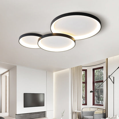 Modern LED Ceiling Light Fixture – Sleek Metal & Acrylic Design for Dining Room, Kitchen & Bar – Contemporary Flush Mount Lighting 20 in