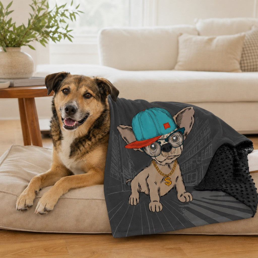 Ortekor Layered Minky Pet Comfort Blanket for Dog Beds, Quiet Corners & Noisy Moments