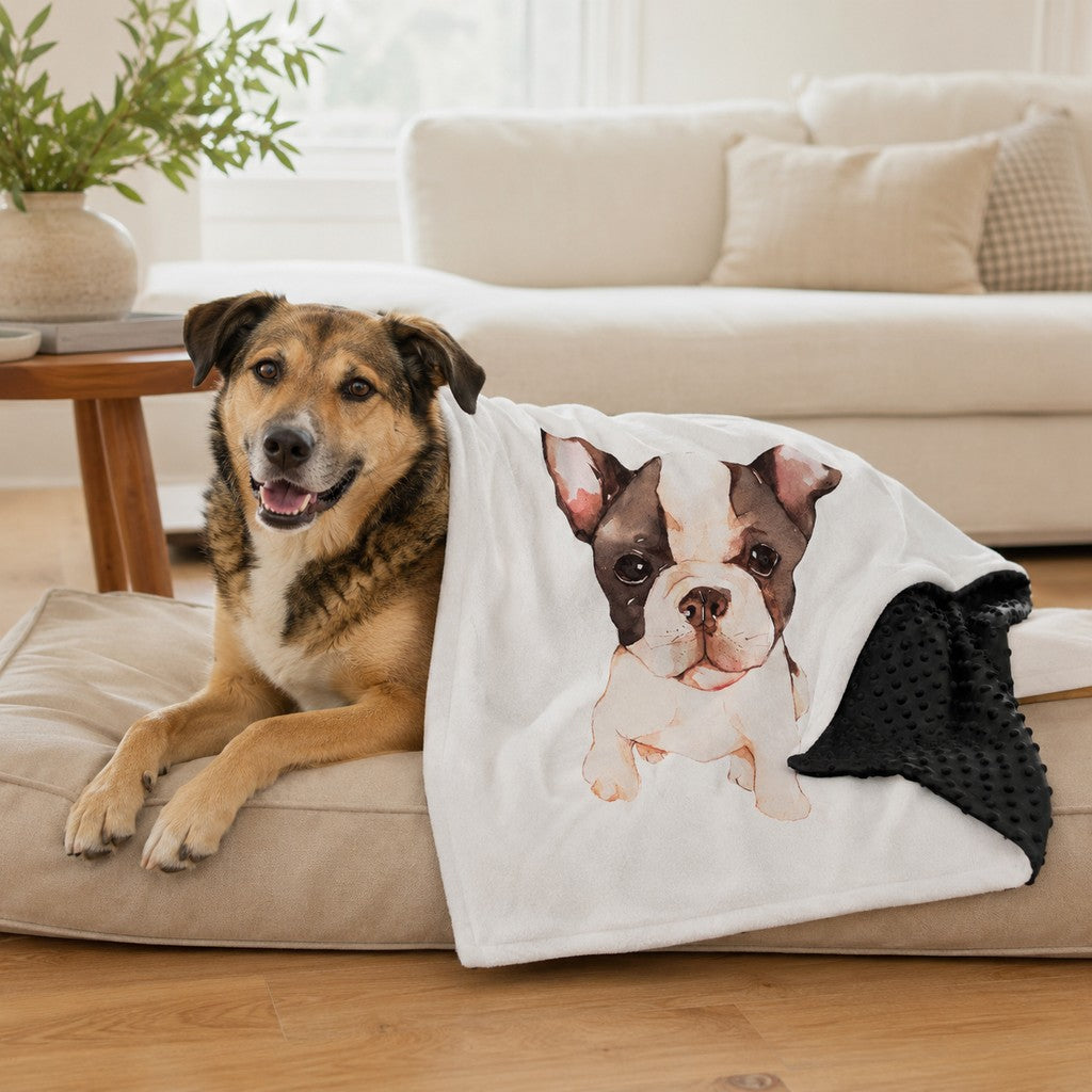 Ortekor Layered Minky Pet Comfort Blanket for Dog Beds, Quiet Corners & Noisy Moments
