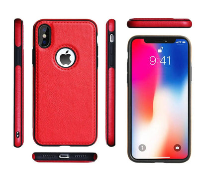 Vintage Leather iPhone Case | Precise Fit Shell for iPhone 6-XR with Raised Edges & Camera Protection | Grip-Enhanced Phone Cover