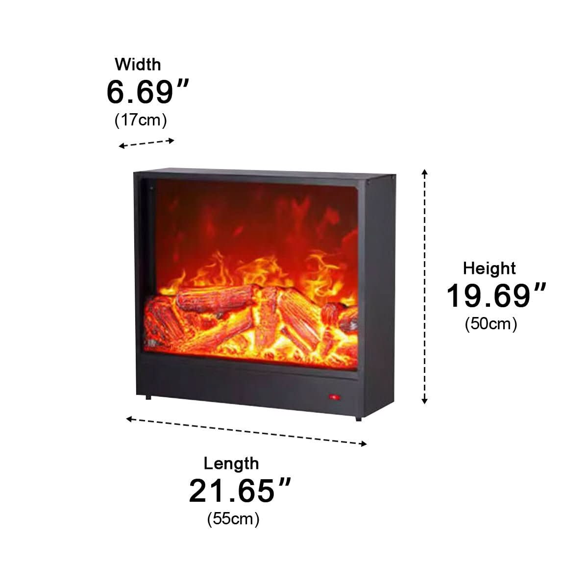 HEARTHRECESS – LED Fireplace Light for Cozy Heated Glow