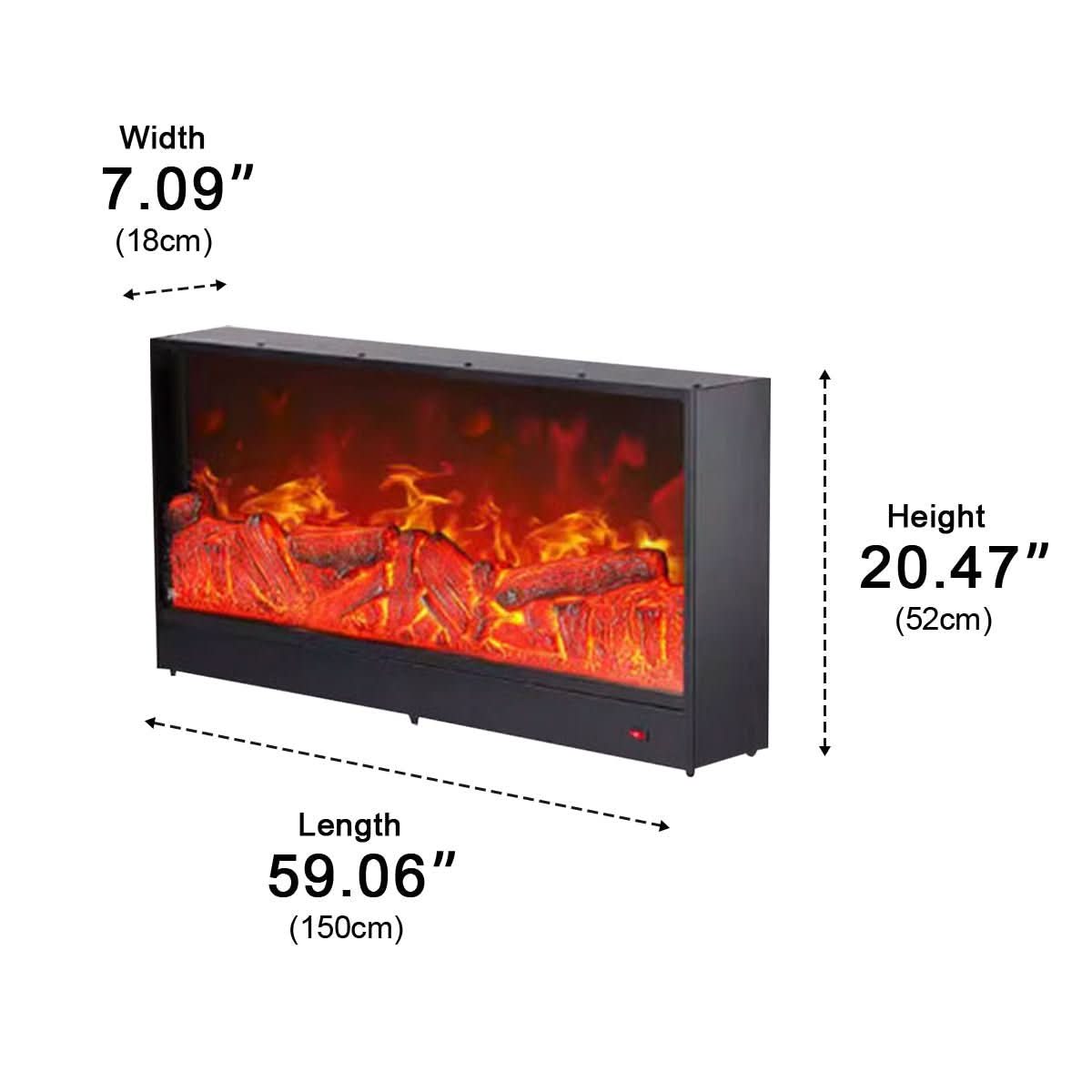 HEARTHRECESS – LED Fireplace Light for Cozy Heated Glow