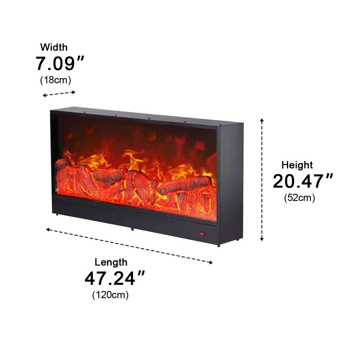 HEARTHRECESS – LED Fireplace Light for Cozy Heated Glow