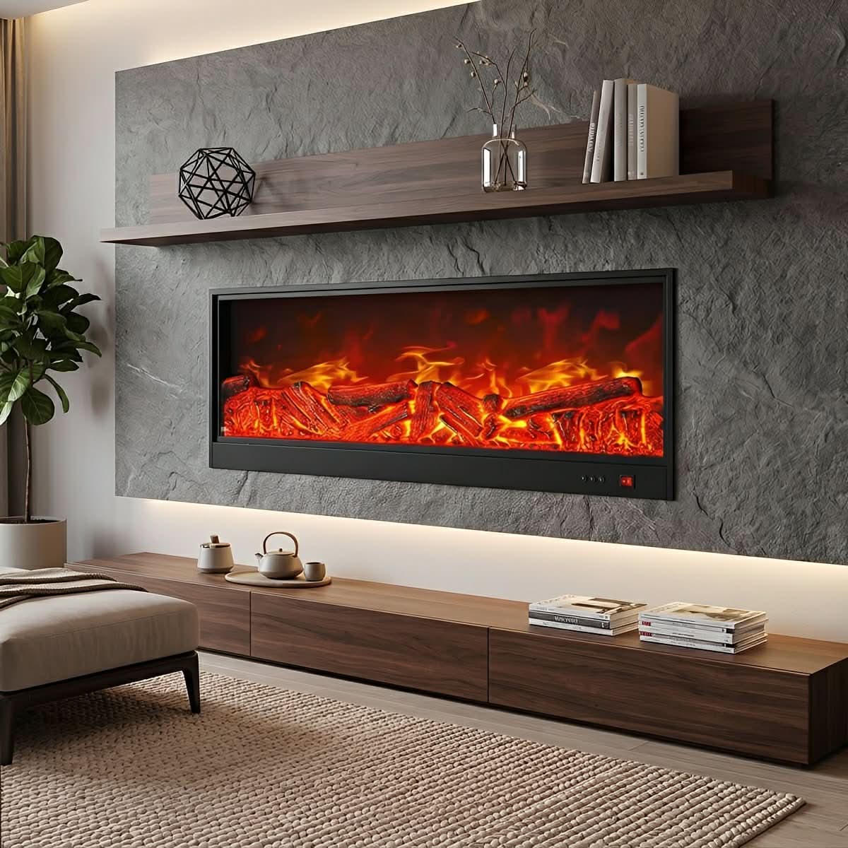 HEARTHRECESS – LED Fireplace Light for Cozy Heated Glow