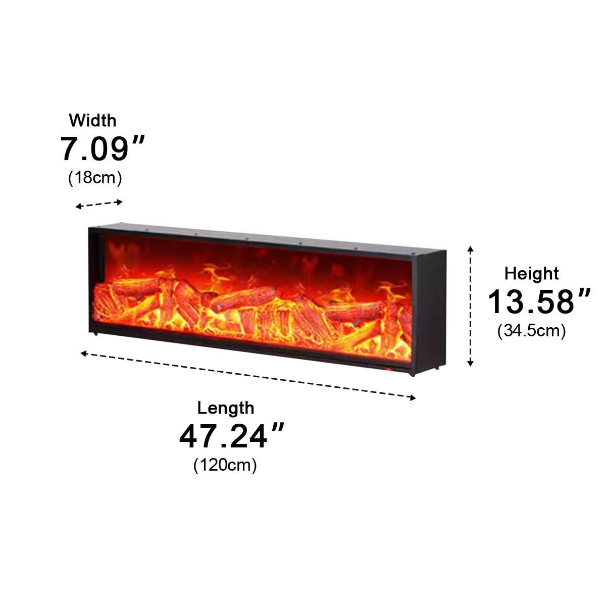 HEARTHRECESS – LED Fireplace Light for Cozy Heated Glow