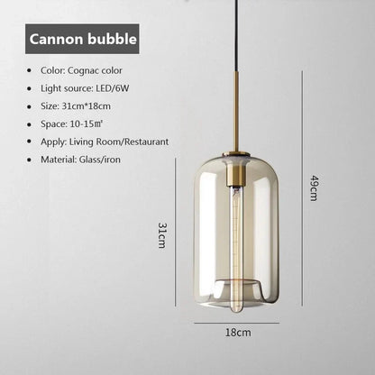 Glass Pendant Light Fixture Hanging Ceiling Lamp 8 Inch Amber Shade Metallic Accent Contemporary Kitchen Island Dining Area Bedroom