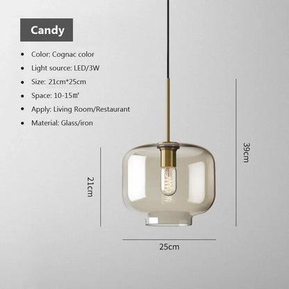 Glass Pendant Light Fixture Hanging Ceiling Lamp 8 Inch Amber Shade Metallic Accent Contemporary Kitchen Island Dining Area Bedroom