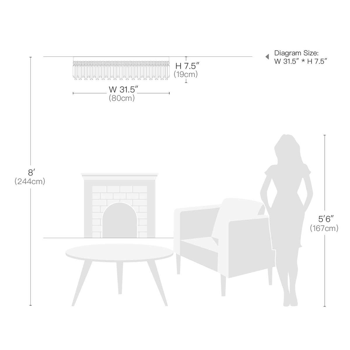 Plafonnier encastré en cristal chromé, LED à intensité réglable de 50 à 100 cm, luminaire rond à profil bas pour chambre, salon et salle à manger, style moderne