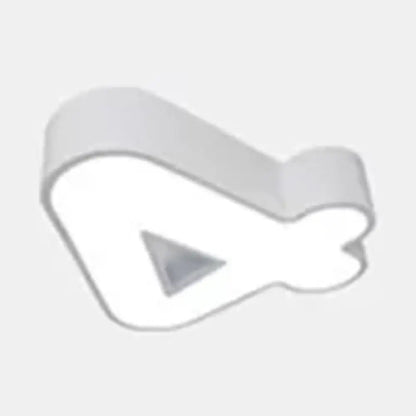 Number-Shaped LED Ceiling Light with Acrylic Diffuser for Kids' Rooms and Nurseries
