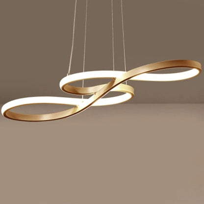 Circular Aluminum Ceiling Fixture Dimmable LED 30 in Ring Hanging Light for Dining Table Kitchen Island Modern Overhead Chandelier with Remo