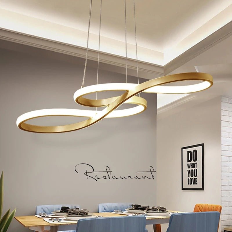 Adjustable Ring Ceiling Light with Remote Dimmable LED 37 in Gold for Dining Room Kitchen Island Modern Hanging Fixture 3-Color Temperature