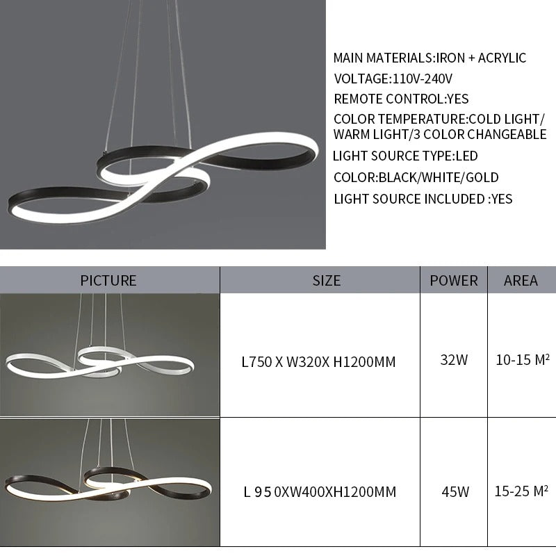 Modern Circle Hanging Fixture with Remote Dimming for Dining Room & Kitchen Island Adjustable Height 47 in Black White Gold Finish Contempor