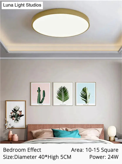 Dimmable LED Ceiling Light Fixture with Remote Control – Modern Flush Mount Design for Bedroom, Living Room & Kitchen