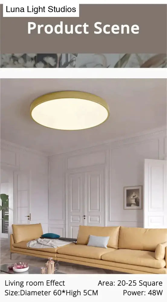 Dimmable LED Ceiling Light Fixture with Remote Control – Modern Flush Mount Design for Bedroom, Living Room & Kitchen