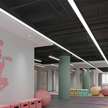 LED Strip Fixture Aluminum 59 in Black Suspended Office Gym Workstation Retail Shop Recessed Commercial Task Light Panel