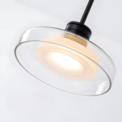 Suspension LED à température variable, 31 pouces, trois globes, cordon réglable, pour comptoir, bar, table à manger, style moderne, aluminium noir