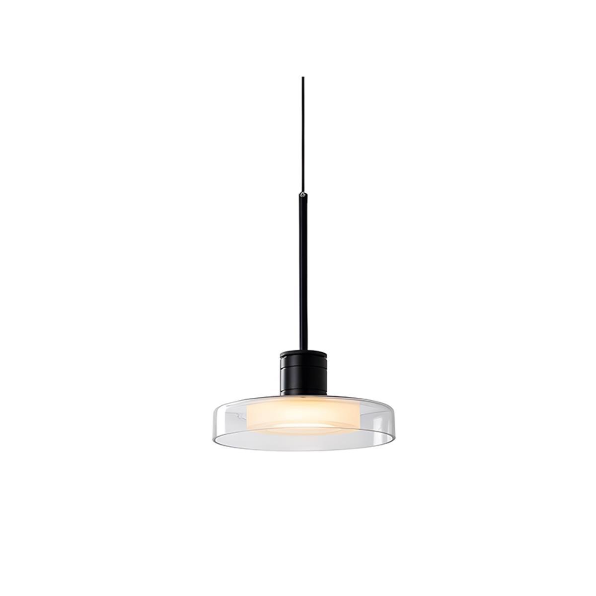 Suspension LED à température variable, 31 pouces, trois globes, cordon réglable, pour comptoir, bar, table à manger, style moderne, aluminium noir