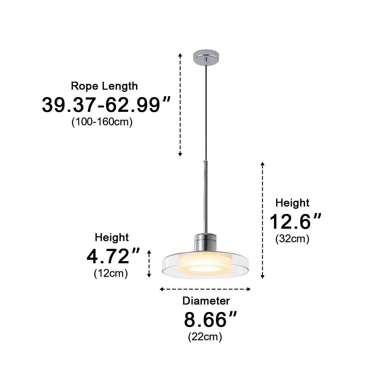 Suspension LED à température variable, 31 pouces, trois globes, cordon réglable, pour comptoir, bar, table à manger, style moderne, aluminium noir