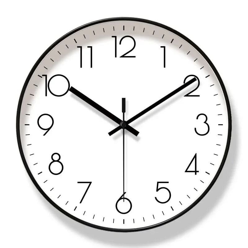 Silent Sweep Wall Clock – Scandinavian Minimalist Design with Bold Numerals for Living Room, Bedroom & Office