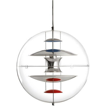 Suspension LED sphérique de 16 pouces, acrylique transparent avec intérieur doré, lampe suspendue réglable pour îlot de cuisine, table à manger, salon et bar