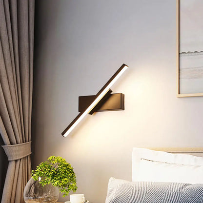 Metal Linear LED Sconce Swivel Adjustable Acrylic Shade for Bedroom Hallway Bathroom Living Room Contemporary Hardwired 12-Inch