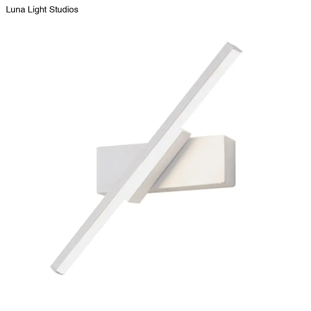 Metal Linear LED Sconce Swivel Adjustable Acrylic Shade for Bedroom Hallway Bathroom Living Room Contemporary Hardwired 12-Inch