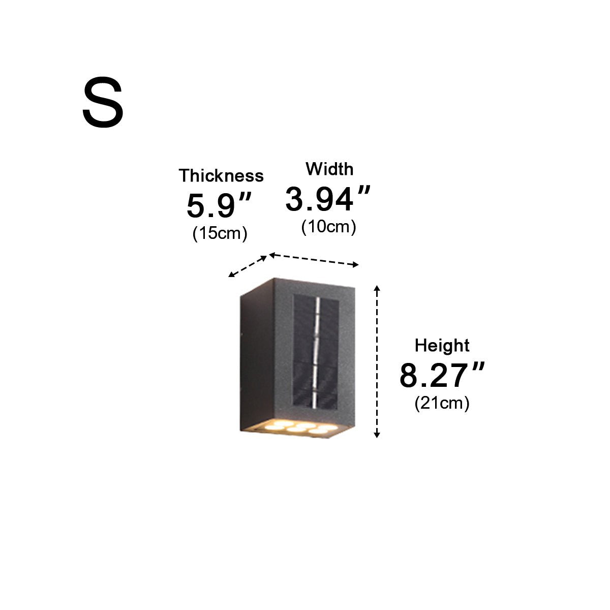 Modern Solar LED Outdoor Sconce with Remote Control Dual-Beam Up Down Light for Facade Patio Garden Entryway Weatherproof Aluminum Fixture i