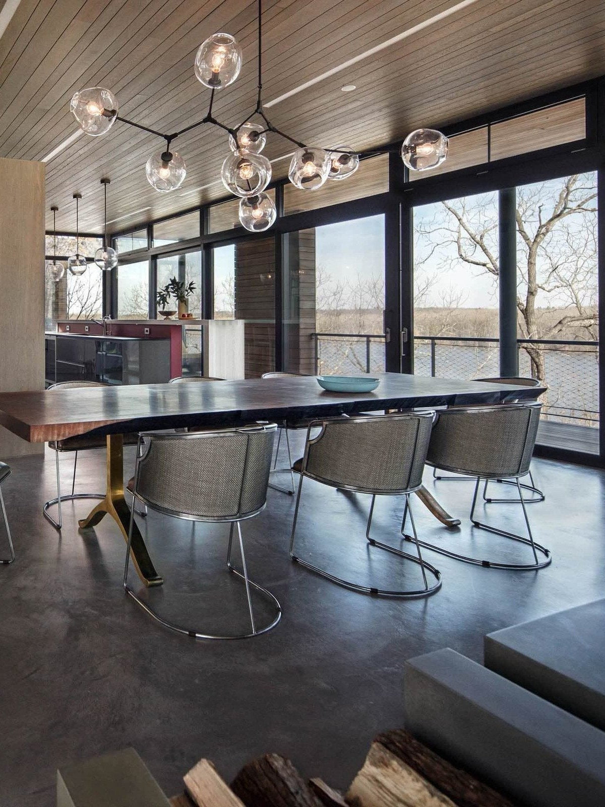 Branching Globe Chandelier with Smoky Glass Shades – Multi-Arm Statement Fixture for Dining Room & Kitchen Island Lighting