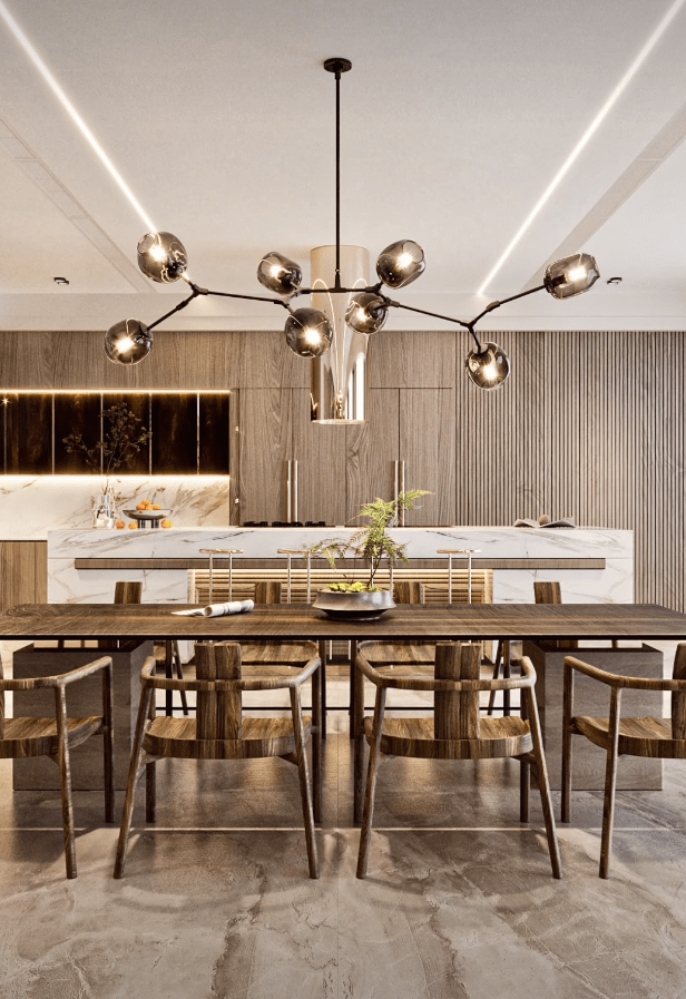 Branching Globe Chandelier with Smoky Glass Shades – Multi-Arm Statement Fixture for Dining Room & Kitchen Island Lighting