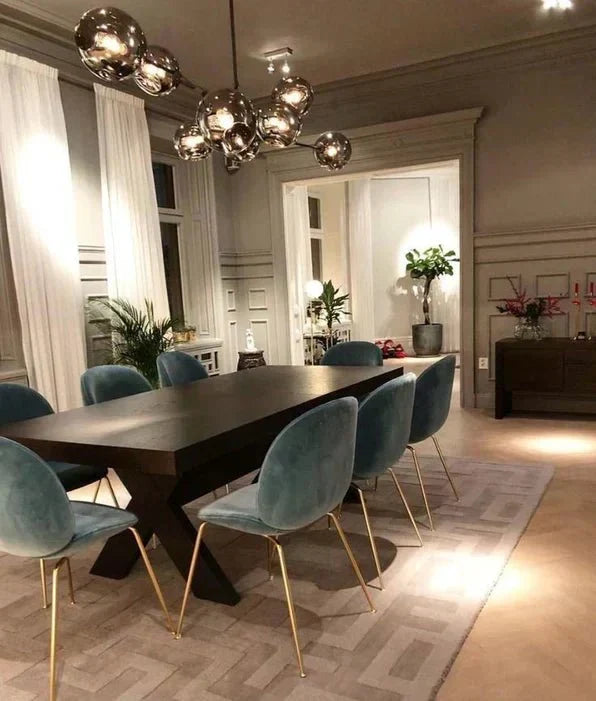 Branching Globe Chandelier with Smoky Glass Shades – Multi-Arm Statement Fixture for Dining Room & Kitchen Island Lighting