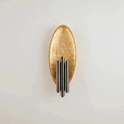 Two-Light Hardwired Wall Sconce with Tubular Arms & Oval Metal Backplate for Hallway Bedroom Living Room Entryway Indoor Lighting