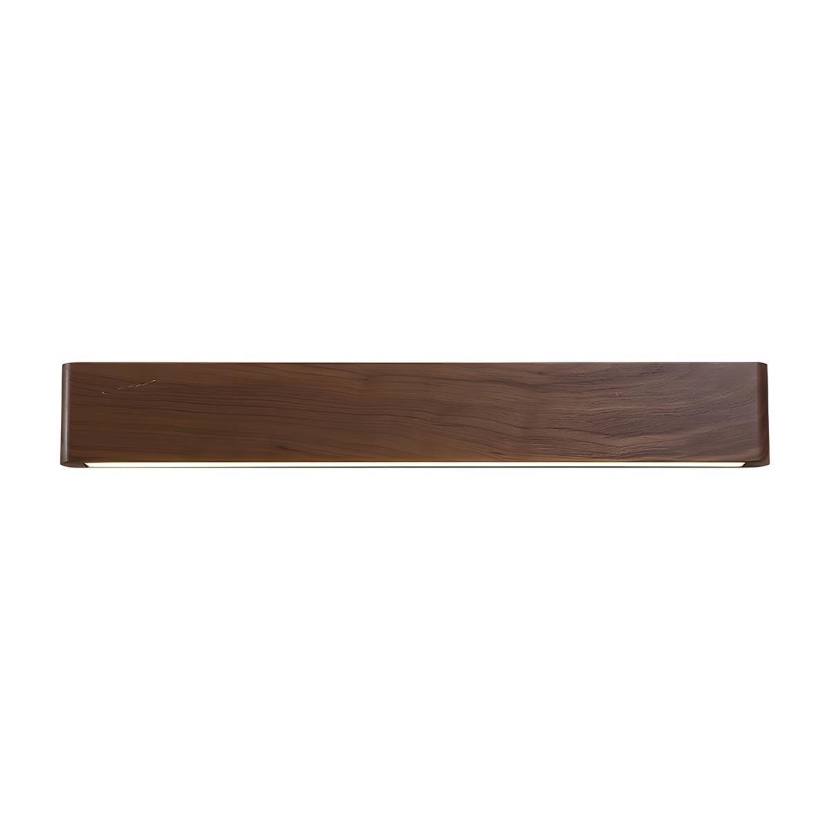 Applique murale LED rectangulaire en bois de noyer, 8 po, modes d'éclairage réglables, chambre, couloir, salon, moderne, minimaliste, Japandi, scandinave, intérieur