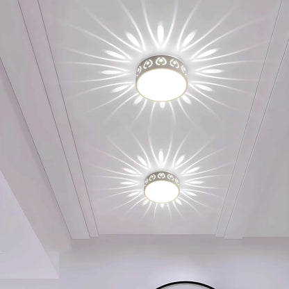LED Ceiling Light Fixture for Hallway Entryway and Porch – Crystal Accent Flush Mount Lighting for Modern Homes