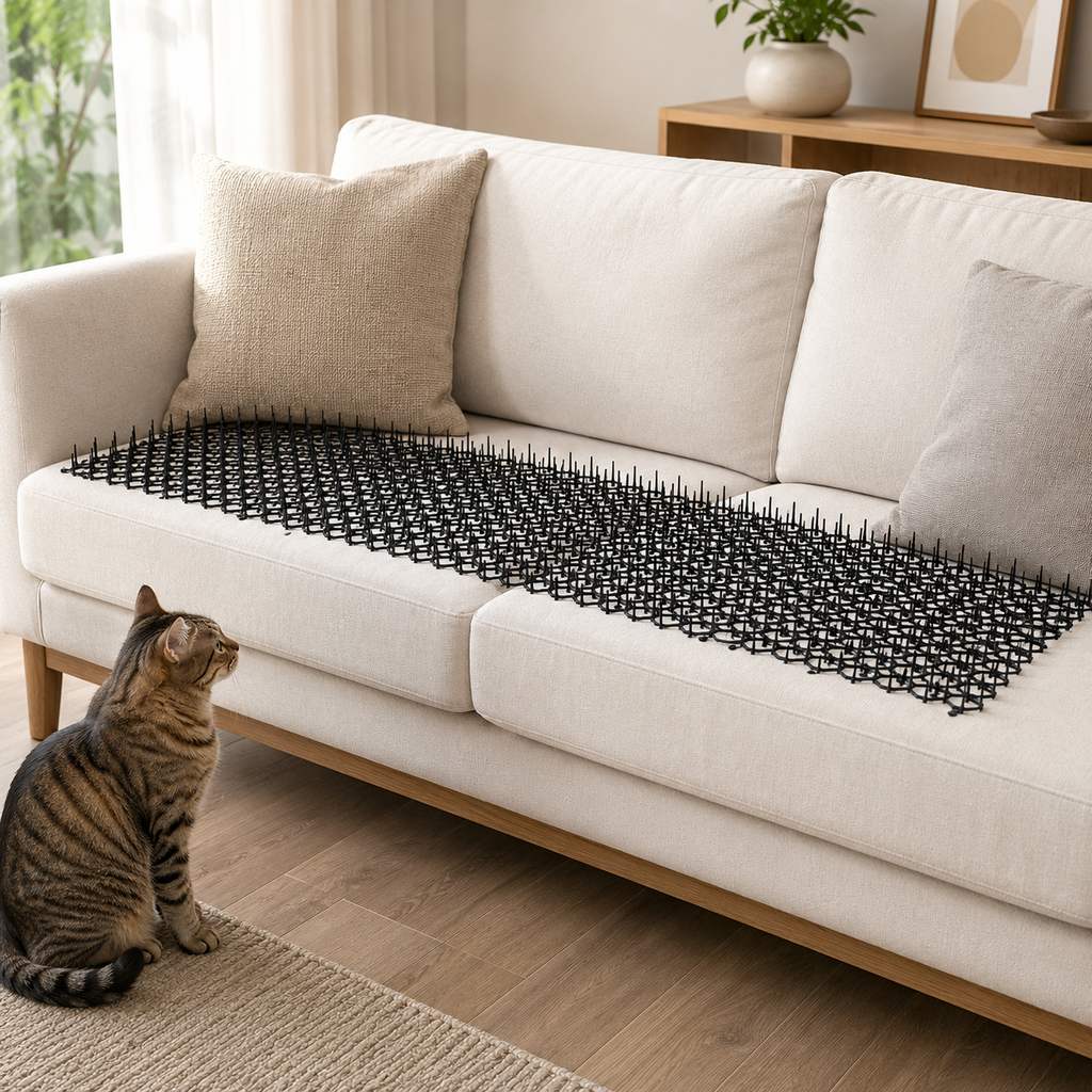 Ortekor Modular Cat Deterrent Mats for Sofas & Gardens - Helps Stop Scratching & Digging