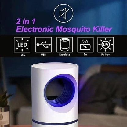 Indoor Outdoor UV Mosquito Trap with Silent Fan & Anti-Escape Chamber for Home Patio Bedroom