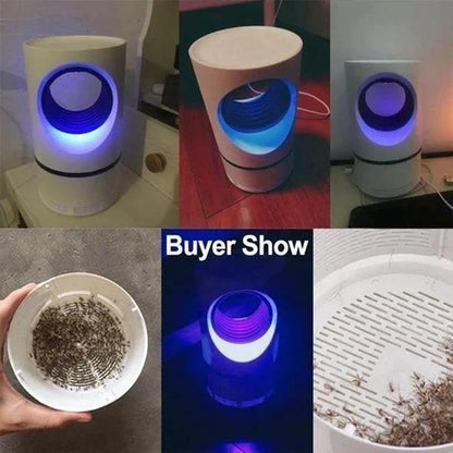 Indoor Outdoor UV Mosquito Trap with Silent Fan & Anti-Escape Chamber for Home Patio Bedroom