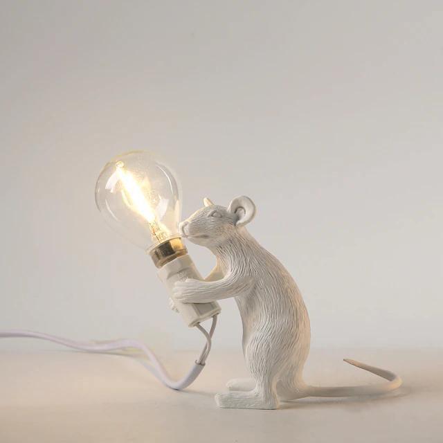 Whimsical Animal Figurine Desk Light with LED Bulb for Bedroom Nightstand Living Room Kids Room Accent Lighting Minimalist Decor