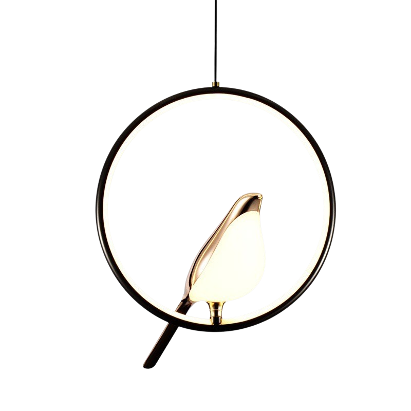 Bird Branch Pendant Light with Warm LED Glow – Nature-Inspired Iron Hanging Lamp for Dining Room, Reading Nook & Living Space – 11.5 in Wide