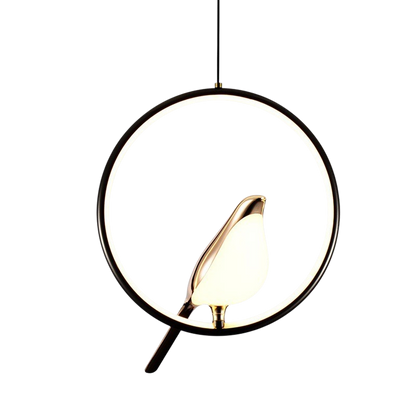 Bird Branch Pendant Light with Warm LED Glow – Nature-Inspired Iron Hanging Lamp for Dining Room, Reading Nook & Living Space – 11.5 in Wide