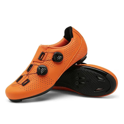 Dual-Dial Cycling Shoes for Road and Mountain Biking – Breathable Synthetic Leather with Rubber Sole for Men and Women