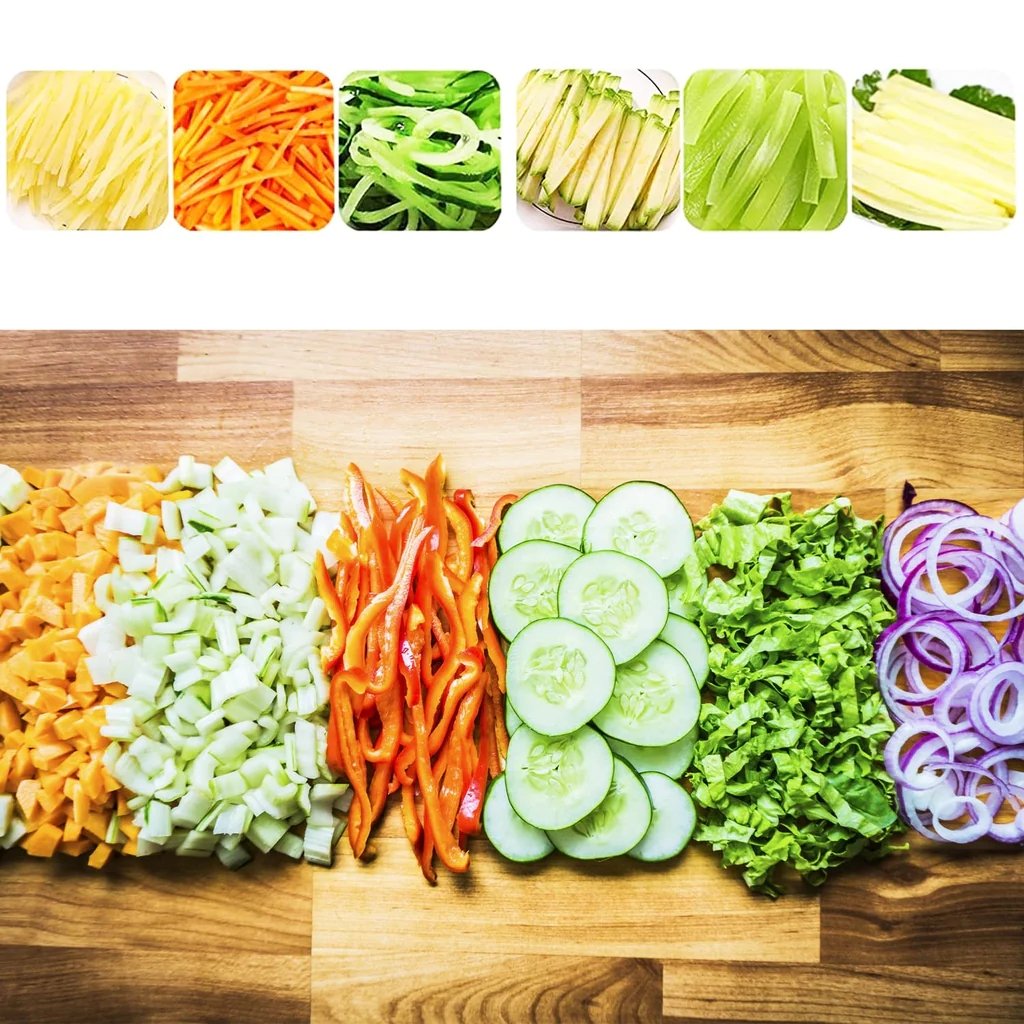 Lever-Action Produce Cutter with Adjustable Blades for Uniform Slicing and Dicing in Seconds | Kitchen Prep Tool for Vegetables, Fruits, Sal