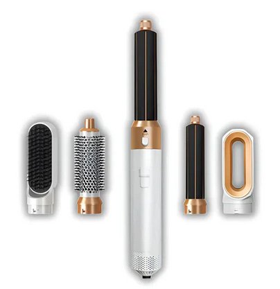 5-in-1 Blow Dryer Brush 1000W Hot Air Styling Tool with Interchangeable Attachments for Curling Volumizing Straightening Women's Hair Dryer