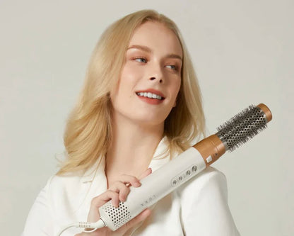 5-in-1 Blow Dryer Brush 1000W Hot Air Styling Tool with Interchangeable Attachments for Curling Volumizing Straightening Women's Hair Dryer