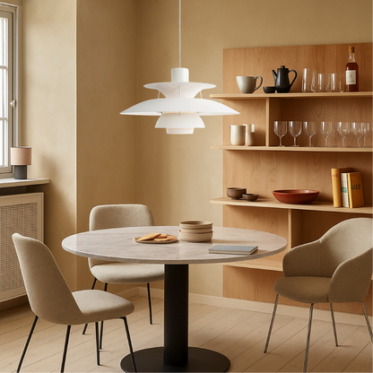 Multi-Layer Aluminum Pendant Light – Modern Scandinavian Tiered Hanging Fixture for Dining Room, Kitchen Island & Living Room